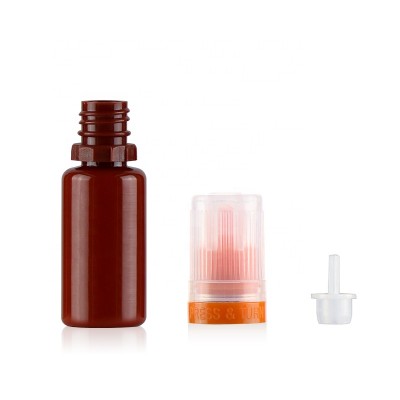 ST High quality 10ml tpd amber pet dropper bottles with child safety bottle cap for e liquid