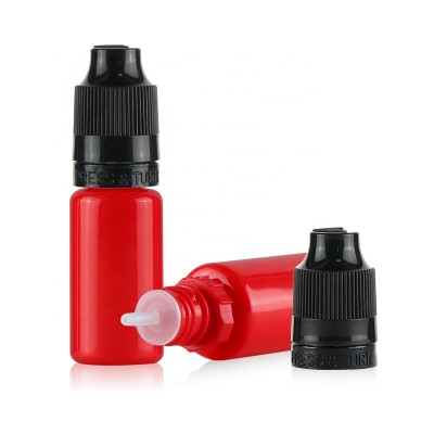 10ml TPD customized color plastic bottle with black cap