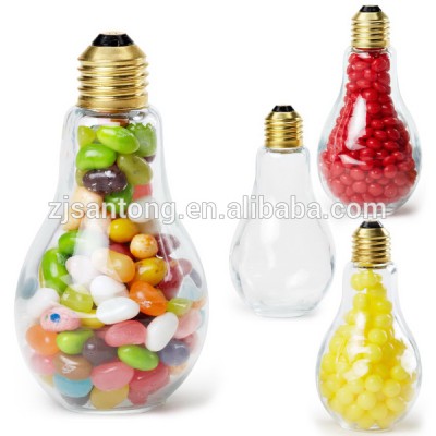 100ml vape bottles Light Bulb Shape Beverage Plastic Bottle with Golden Screw Cap