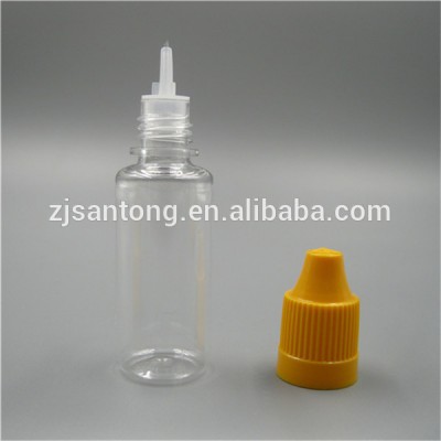 15ml PET plastic empty e-liquid bottle with child-proof cap