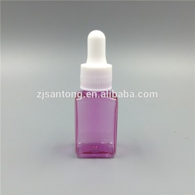 Wholesale 20ml 30ml PET square plastic eliquid dropper bottle e cigs bottle ejuice bottle