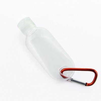 30ml 50ml 60ml empty petg plastic private label clear key chain  pocket bottle with flip cap