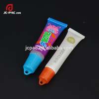 Colored Soft Plastic Cosmetic Usage Lip Balm Tube with Key Hole Cap